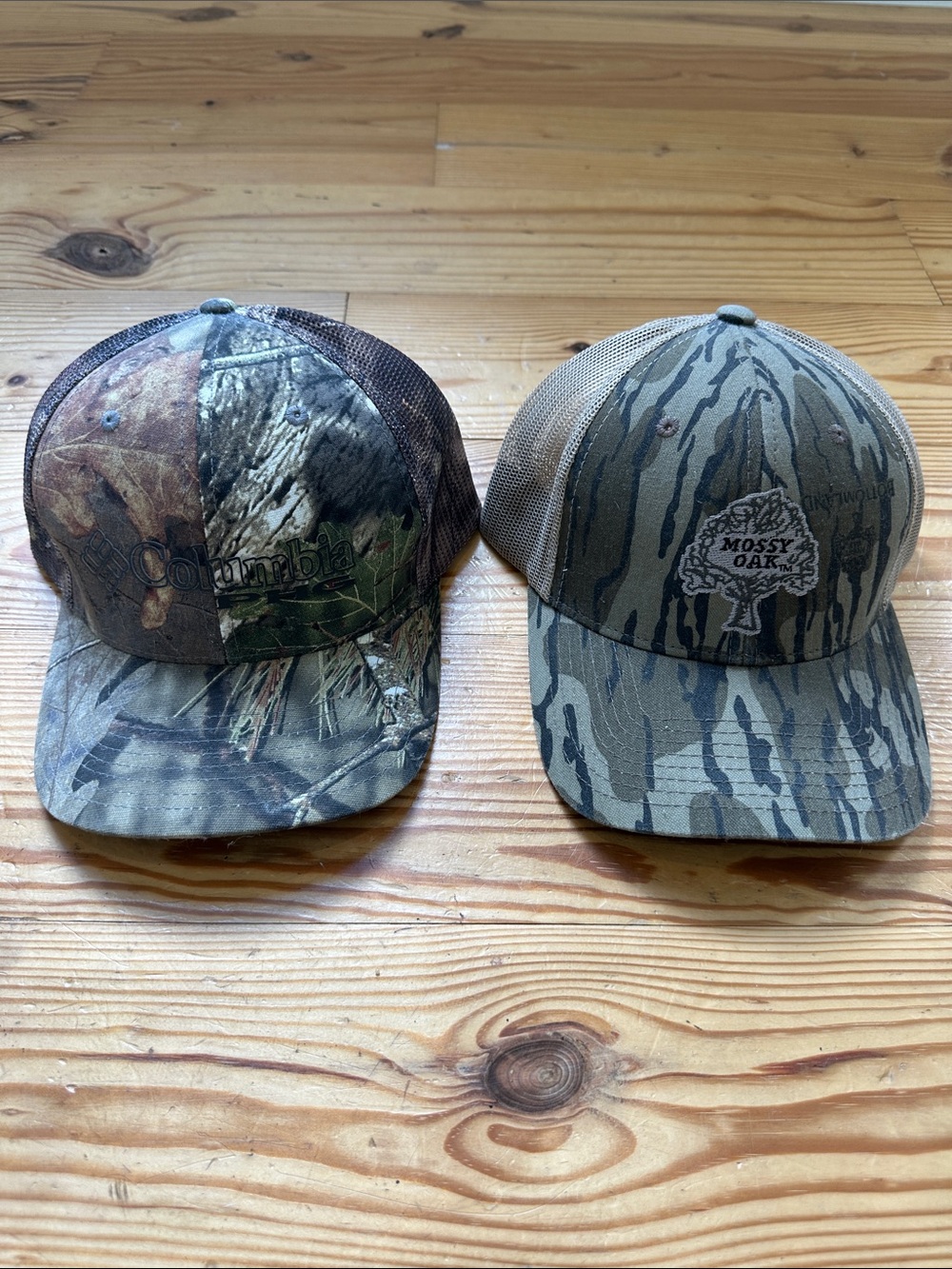 Columbia + Mossy Oak caps